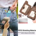 thumbnail image 2 of A14 5G Case,Card Holder Wallet for Galaxy A14 5G Phone Case,Ring Holder Stand,RFID-Blocking,Wrist Strap,Camera Protector,Leather Protective  Flip Cover for Samsung A14 5G Case (Brown), 2 of 14