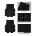 thumbnail image 4 of Boys Suit Formal Dress Clothes Big Boy Wedding Outfit Vest+Pants+Dress Shirt+Chain+Adjustable Tie 6-10Y, 4 of 7