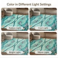 thumbnail image 7 of ODIKA 8'x10' Washable Area Rug Dolphin Print Ocean Wave Starfish Border Themed Theme Marine for Dining Room, Large Office, Lounge, Non-Slip Chair-Friendly Mat, 7 of 7