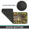 thumbnail image 6 of Nutksea Lemon Kitchen Rug Decor Set of 2, Washable Microfiber Running Rugs Lemon Decoration Mats 17"x 47" + 17"x 23" (Brown), 6 of 6