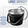 thumbnail image 5 of 7L Vacuum Insulated Ice Bucket with Lid and Scoop& Tongs，Large capacity Stainless Steel Beverage Bucket for Cocktail, Champagne, Wine, Beer，Large Parties（Carbon Black Suit）, 5 of 18