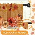 thumbnail image 6 of Fall Kitchen Window Curtains and Valances Set 36 Inch, Vintage Pumpkins Maple Leaves Orange Floral Short Tier Curtain for Cafe Living Room Bathroom, Autumn 3 Pieces Set Kitchen Decor, 6 of 6
