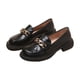 thumbnail image 1 of Guardurnaity Mocasines con cadena de Metal, zapatillas elegantes a rayas antideslizantes de tacón bajo a la moda, resistentes al desgaste, regalo Calzado Negro, 1 of 6