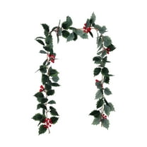 9 Ft Christmas Garland - Artificial Wreath with Berries, Front Door Hanging Decor, for Mantel Door Wall, Christmas Decorations