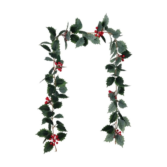 9 Ft Christmas Garland - Artificial Wreath with Berries, Front Door Hanging Decor, for Mantel Door Wall, Christmas Decorations