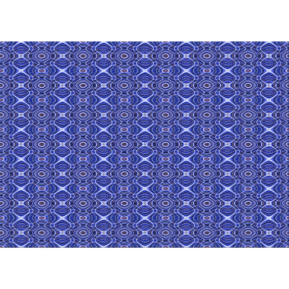 Ahgly Company Indoor Rectangle Patterned Cobalt Blue Area Rugs, 3' x 5'