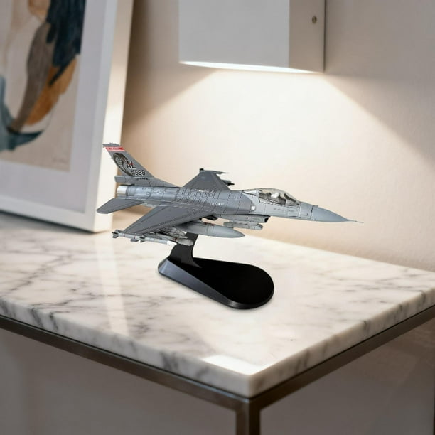 Avión de en miniatura F-16C, escala 1/72, fundido a presión, colección de aviones, modelo de caza de aleación realista para decoración de mesa