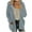 Blue-17, variant on Ultrave Women's Winter Coats Fleece Solid Color Long Sleeve Casual Hooded Jackets