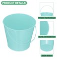 thumbnail image 2 of Paquete de 6 Cubos de Metal Pequeños con Asa, Cubos Galvanizados de 15x13cm, Cubos de Metal Pequeños con Asa [Azul Claro], 2 of 6