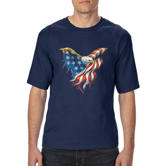 IWPF - Big Men's T-Shirt - American Flag Eagle USA