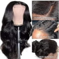thumbnail image 4 of Wig Human Hair Pre-pull Bleach Knot With Baby Hair Glue Free Natural Black, 4 of 5