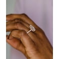thumbnail image 3 of solitaire jewels 3CT Pear Moissanit Hidden Halo Engagement Ring For Women, 18K Rose Gold, 3 of 5