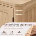 thumbnail image 6 of Joaxswe Farmhouse Sideboard and Buffets, Natural Oak Buffet Cabinet with 2 Doors and Adjustable Shelves, Accent Cabinet for Living Room Kitchen Entryway, 6 of 11
