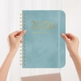 thumbnail image 1 of 2025 Schedule Book A5 Coil Notebook | Leather Strap Planner with Self-Discipline Goal Card | Portable Daily Organizer for Students Professionals | Customizable Printed Diary, 1 of 5