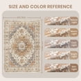 thumbnail image 5 of Roxstand 6x9 Area Rugs for Living Room, Vintage Medallion Washable Rug, Stain Resistant Non Slip Carpet for Bedroom Dining Room Office, Turmeric, 5 of 11