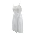 thumbnail image 4 of Vestido George para Mujer Sin Manga Escote Plisado Tirantes Ajustables Rayas Blanco Talla CH, 4 of 4