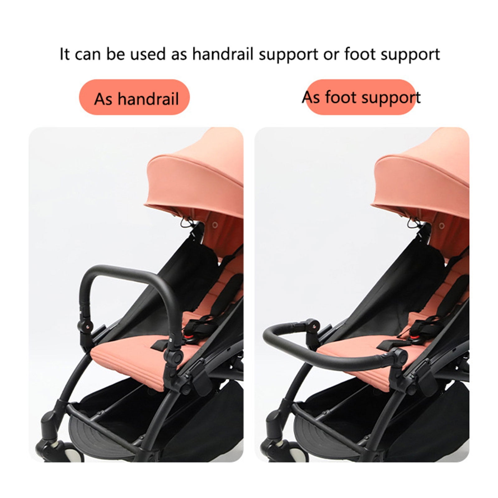 Handle Bumper for 0-5T Pushchair Armrest Handle Legrest for Mostly Brand Infant Pram Strollers