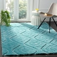 thumbnail image 6 of SAFAVIEH Olympia Caden Geometric Polyester Shag Area Rug, Cream/Grey, 4' x 6', 6 of 6