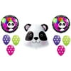 PANDA Pandemonium Polka Dots Jungle Zoo 9 Piece Party Mylar Latex Balloons Set B
