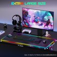 thumbnail image 4 of Mouse Pad with Wireless Charging, RGB Gaming Mousepad, Large Desk Mat with Ultra-Smooth Surface, Non-Slip Mouse Mat, Waterproof Computer Keyboard Pad for G, 4 of 9