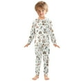 thumbnail image 3 of joogoo Cute Fox Owls Pajamas Set Long Sleeve Soft Cotton Sleepwear 2 Piece 24M, 3 of 7