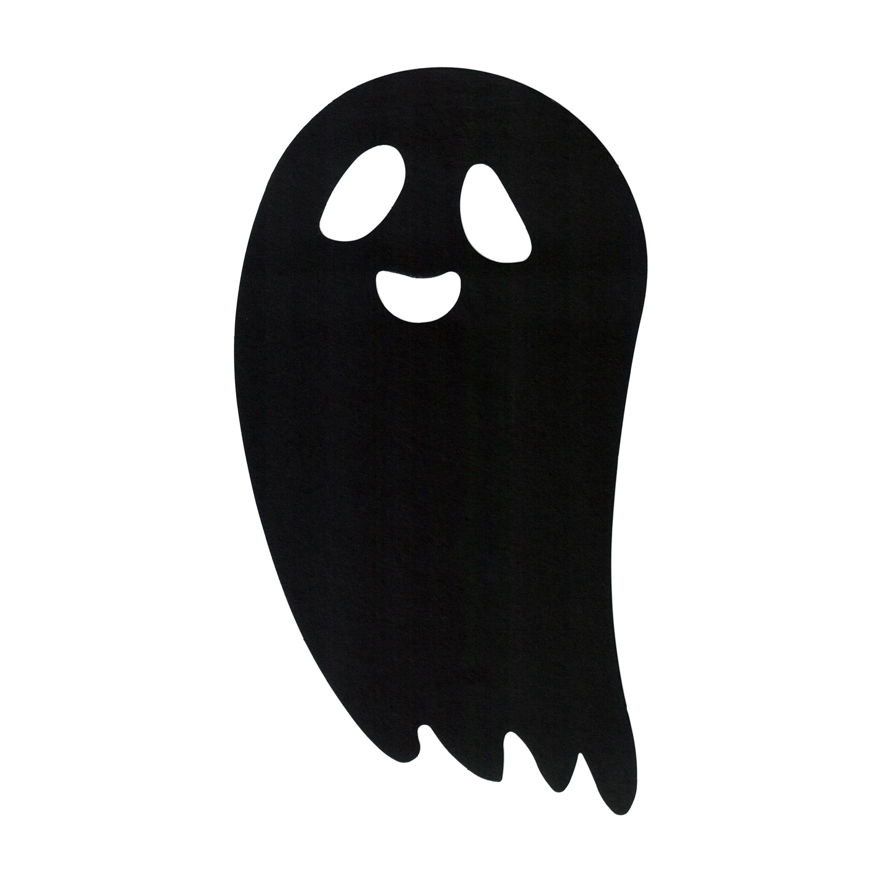 Paper Ghost Cutouts Decoration, Black, 12 Pieces, Halloween by Way To Celebrate