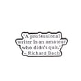 thumbnail image 1 of Broche con una cita inspiradora de Richard Bach Writing Mo, 1 of 4
