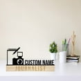 thumbnail image 3 of Handmadetneonsign Journalist Metal Nameplate, Journalist Desk Nameplate, Desk Name Plate Decor, 3 of 5