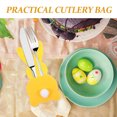 thumbnail image 3 of FESTFENDS 4Ud Bolsa Adorable Para Cubiertos Con De Amarillo Para Almacenamiento Y De Pascua, 3 of 6