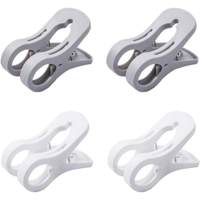Pinzas para toallas de playa con diseño de doble clip, pinzas para ropa resistentes con diseño abierto, pinzas resistentes al viento para ropa al aire libre, construcción de plástico duradero para
