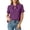 Purple, variant on TGSLY Bow Tie Front Linen Tops for Women Lightweight Soft Keyhole Short Sleeve T-Shirts Dressy Casual Solid Color Breathable Crinkle Blouses S