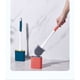 thumbnail image 3 of Juego de escobilla y soporte para baño, cabezal de cepillo de silicona de mango largo, cepillo de limpieza montado en la pared sin perforaciones-2PCS, 3 of 5