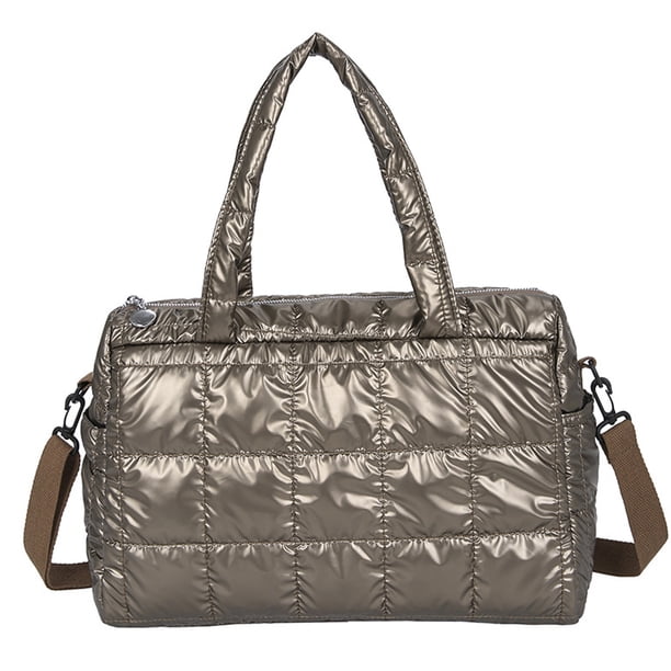 Bolso bandolera acolchado para mujer, bolso de hombro ligero, acolchado de algodón