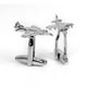 thumbnail image 4 of Hombres Gemelos Mancuernillas Camisa Traje Novedad Elegante -Avión Sunnimix plata, 4 of 8