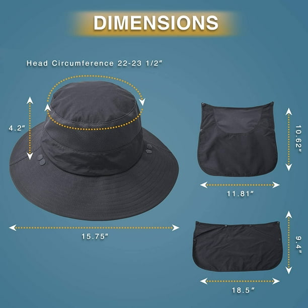 Fishing Hat Bucket Hat with Neck Flap and UPF 50+ Sun Protection for Men  and Women-Green at  Men's Clothing store