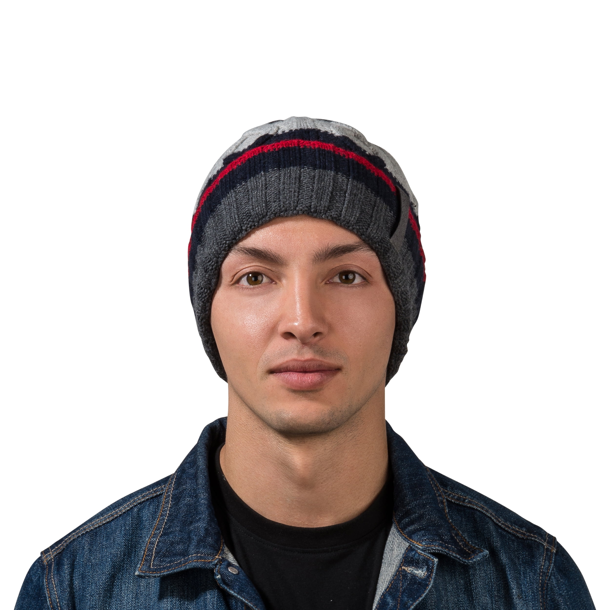 AERUSI Men or Womens Warm Knitted Patriot Beanie [All Season Style] [One Size Fits Most]