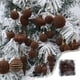 thumbnail image 1 of Juego de 24 bolas navideñas flocadas | Varios estilos y colores | Adornos de árbol de gamuza de 7 cm para el hogar y fiestas, 1 of 5
