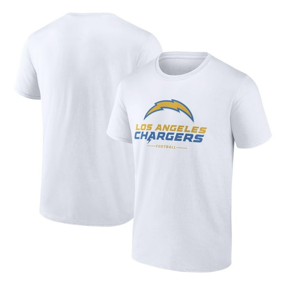 Men's White Los Angeles Chargers Logo Team Lockup T-Shirt