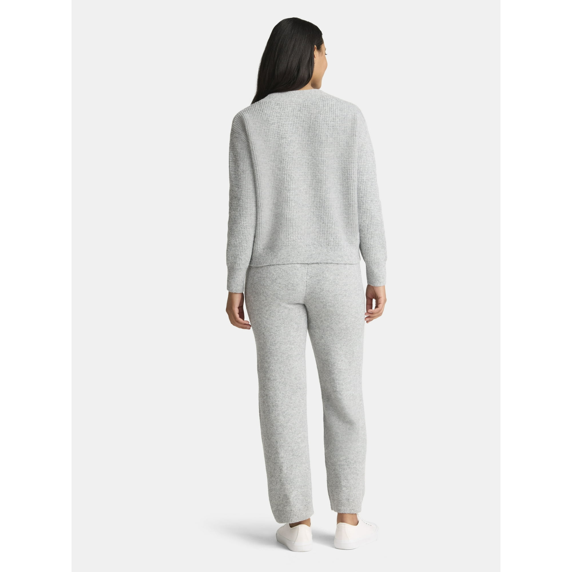 Time and Tru Women's and Women's Plus Cardigan and Pants Sweater Set, 2-Piece, Sizes XS-4X