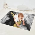 thumbnail image 2 of Black and Gold Marble Glitter Streaks Pattern Blanket,Comfortable Soft Flannel Throw Blanket,All Season,Warm Lightweight Blankets for Sofa Bed Couch Living Room Chair,30"x40", 2 of 4