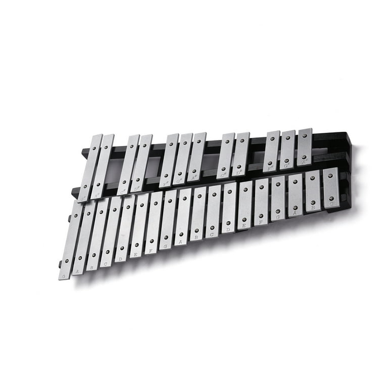 Btuty Foldable 30 Note Glockenspiel Xylophone Wooden Frame Aluminum Bars  Educational Percussion Musical Instrument Gift