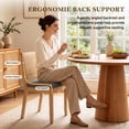 thumbnail image 6 of Dining Chairs Set of 2, Farmhouse Rattan Kitchen Chairs with Cane Back, LEGAHOME Upholstered Gray Dining Room Chairs, Wood Side Chair for Kitchen Dining Room, 6 of 10