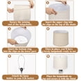 thumbnail image 6 of Aovky Lamp Shades Set of 2, Drum Lampshades 11.6" Top x 12.6" Bottom x 9.8" Height with Spider Fitter, Large Beige Replacement Fabric Lampshades for Table Lamps and Floor Lamps, Easy Assembly, 6 of 9