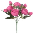thumbnail image 1 of LKWLPD Rosas blancas Flores artificiales Flores artificiales Flores rosas Ramos de boda Flores rosas de seda Ramo atado a mano Decoración rosa para el hogar Flores decorativas, 1 of 7