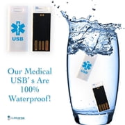 Responder USB Medical Alert Keychain. Hypoallergenic, Waterproof Silicone. 2GB USB Medical Alert Waterproof Flash Drive. Complimentary 12-Month Access PHR (Personal Health Record)