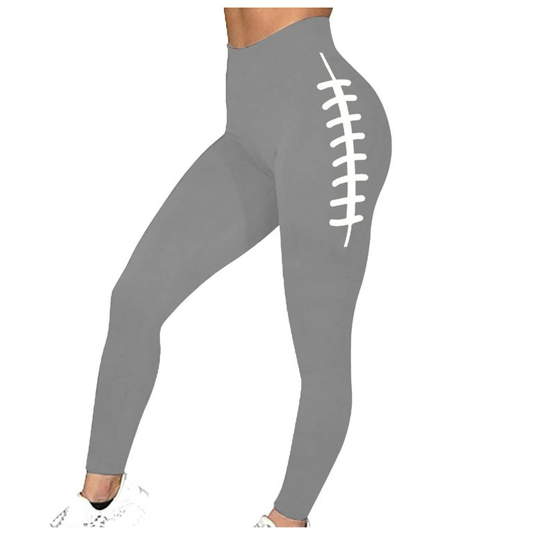 Women's Baseball Leggings Tights Baseball Mom Softball Athletic Leggings  for Women Skinny Pant Stretchy Tights 