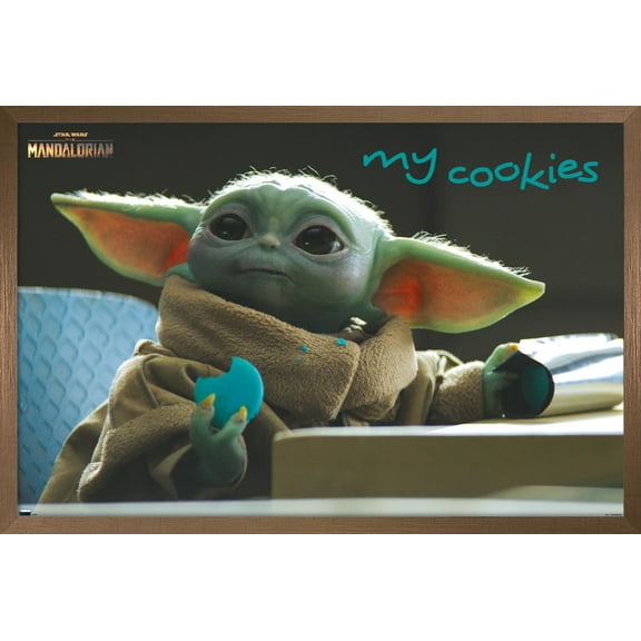 Star Wars: The Mandalorian Season 2 - The Child Cookies Wall Poster, 22.375" x 34", Framed
