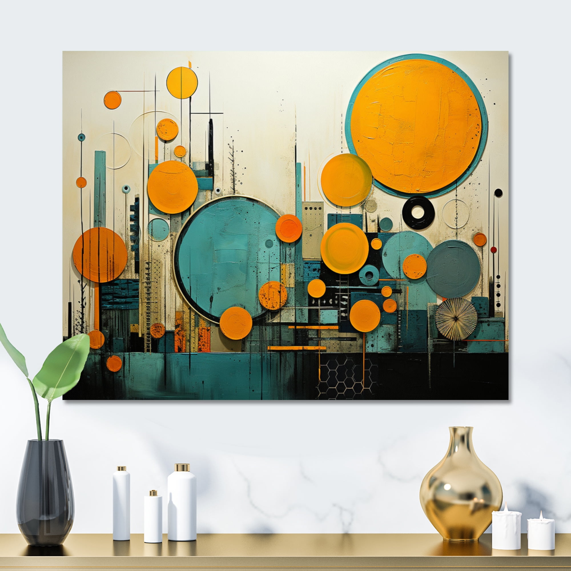 Designart 'Abstract Music and Rhythm ' Abstract Metal Wall Art