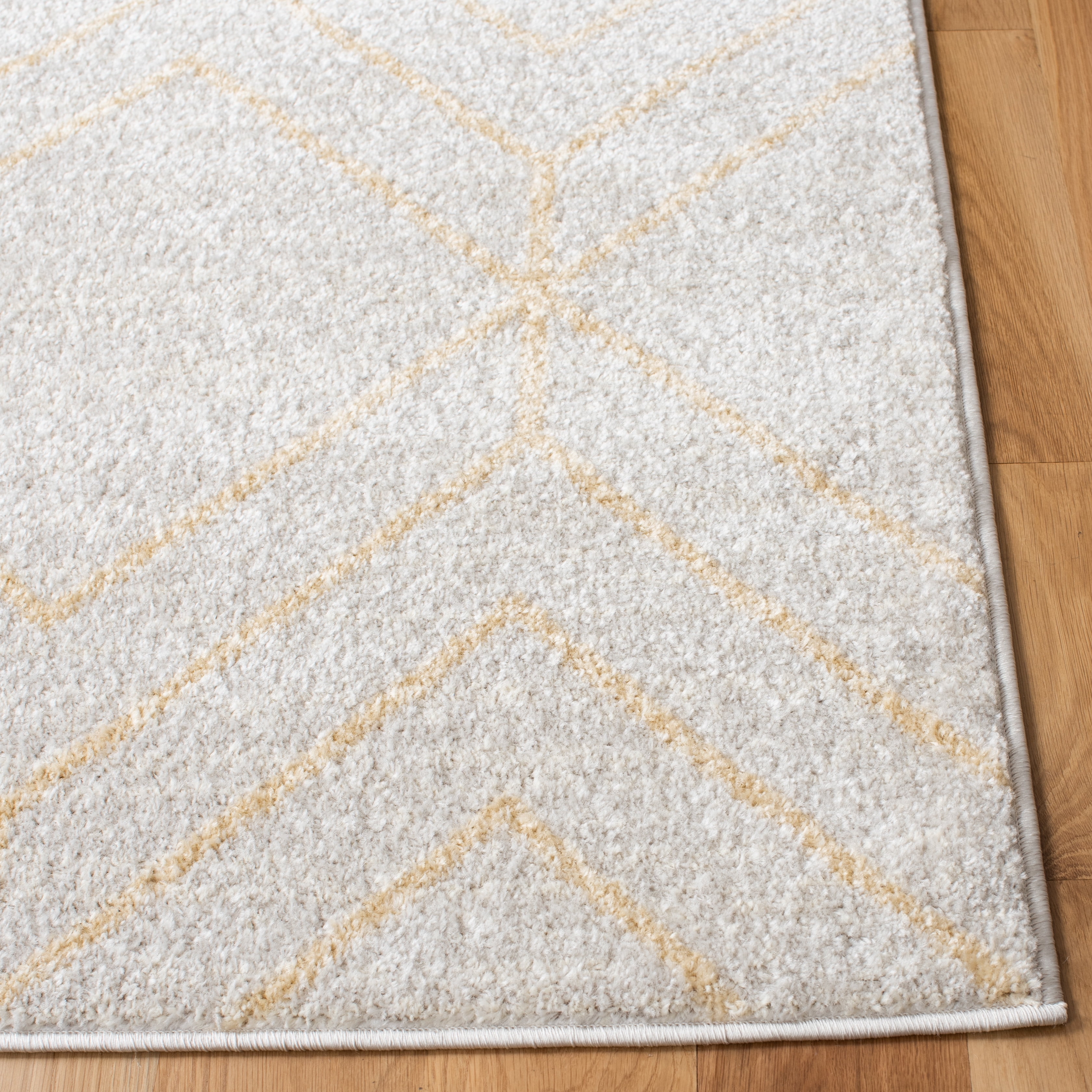 SAFAVIEH Adirondack Caitriona Geometric Squares Area Rug, Ivory/Gold, 4' x 6'