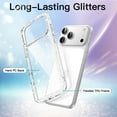 thumbnail image 3 of JETech Glitter Case for iPhone 17 Pro 6.3-Inch, Bling Sparkle Shockproof Phone Bumper Cover, Cute Sparkly for Women and Girls (Clear), 3 of 6
